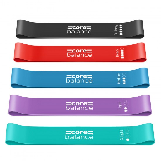 Resistance Loop Bands Mini Natural Latex Exercise Yoga 5 Piece