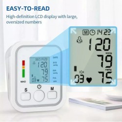 Digital Blood Pressure Monitor LCD Display & Voice Upper Arm Cuff BP Machine Digital Blood Pressure Monitor LCD Display & Voice Upper Arm Cuff BP Machine